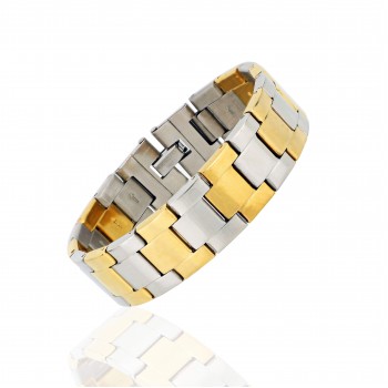 Saat Kordonlu Erkek Çelik Bileklik