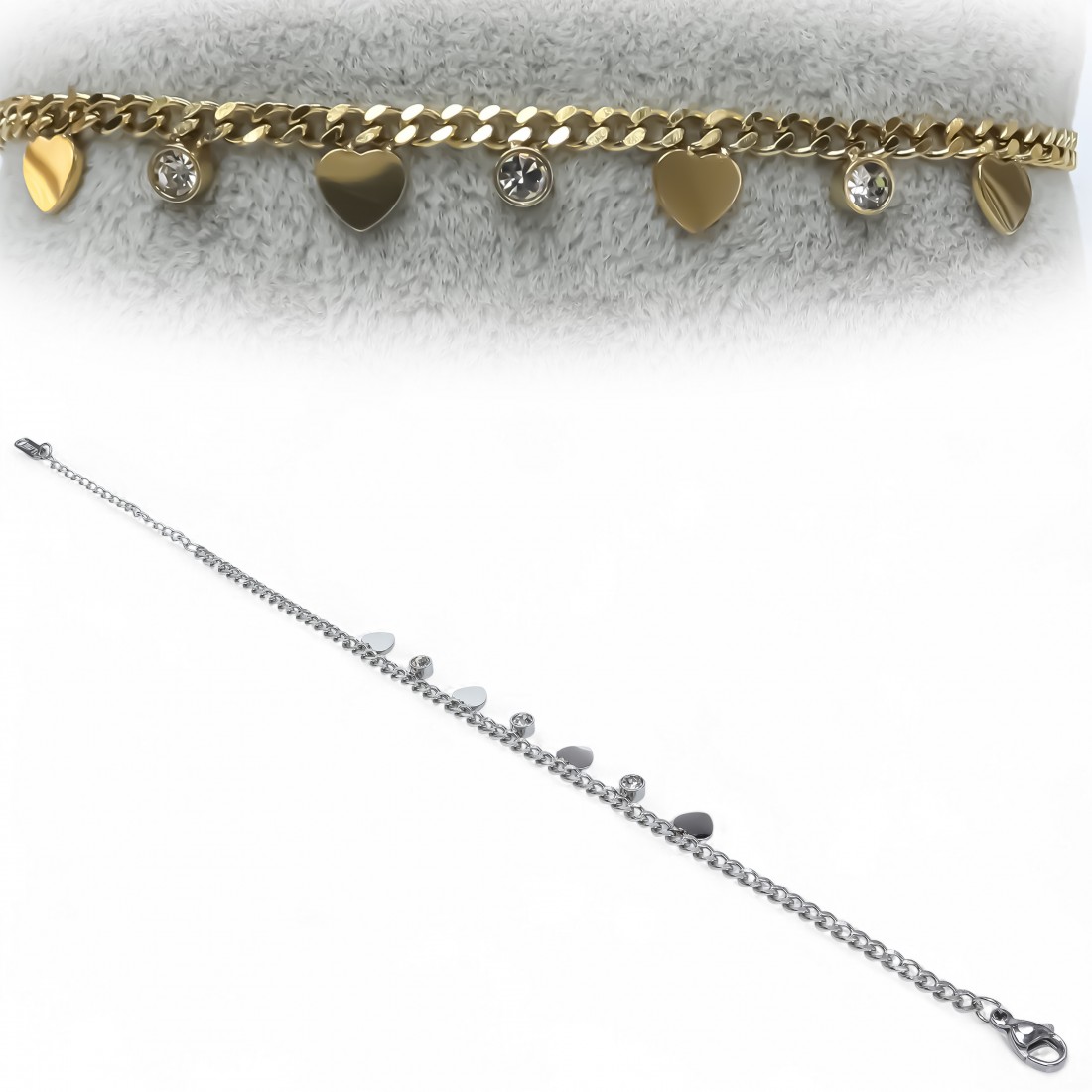 Sallantılı Kadın Çelik Bileklik