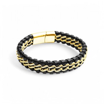 Leather and chain bracelets 11978