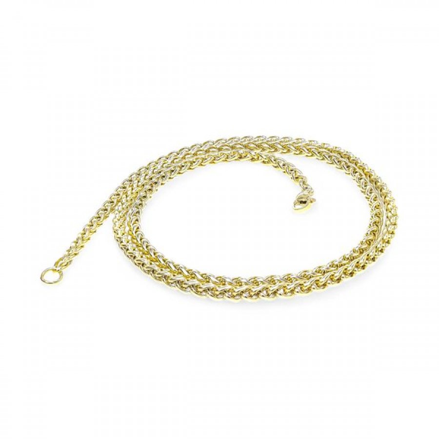 Sarı Renk Çelik Kolye 4Mm