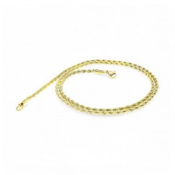 Sarı Sarmal Çelik Kolye 3mm