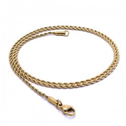 Sarmal Halat Çelik Kolye 2mm