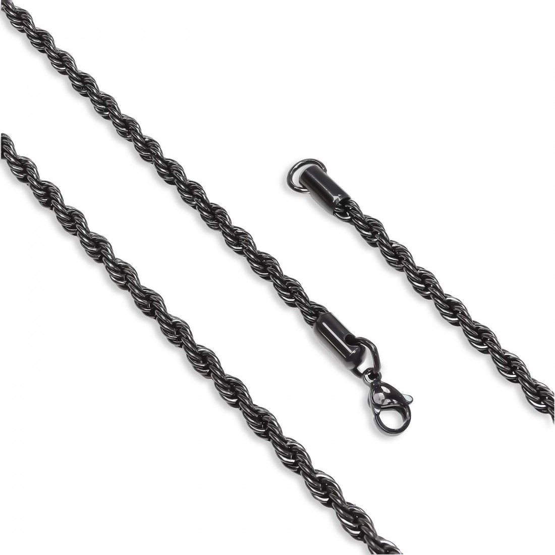 Sarmal Halat Çelik Kolye 4Mm