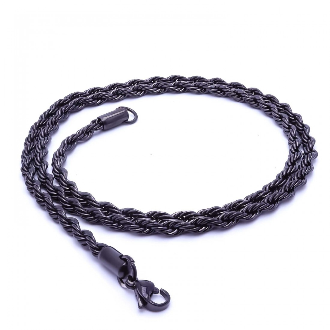 Sarmal Halat Çelik Kolye 4Mm