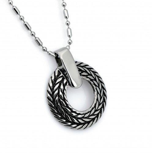 Sarmal Halat Çelik Kolye Ucu