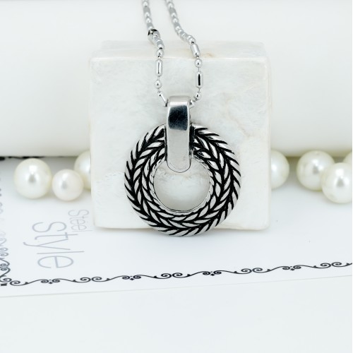 Sarmal Halat Çelik Kolye Ucu