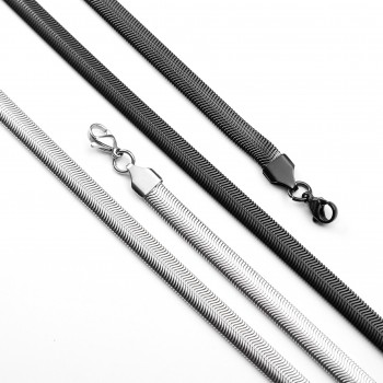 Sık Örgü Yassı Çelik Kolye Modeli