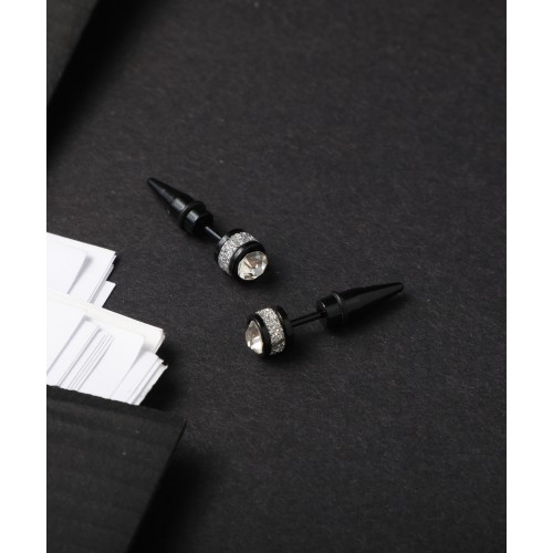 Simli Tek Taş Sivri Küpe