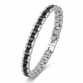 Siyah Beyaz Ful Çelik Bileklik