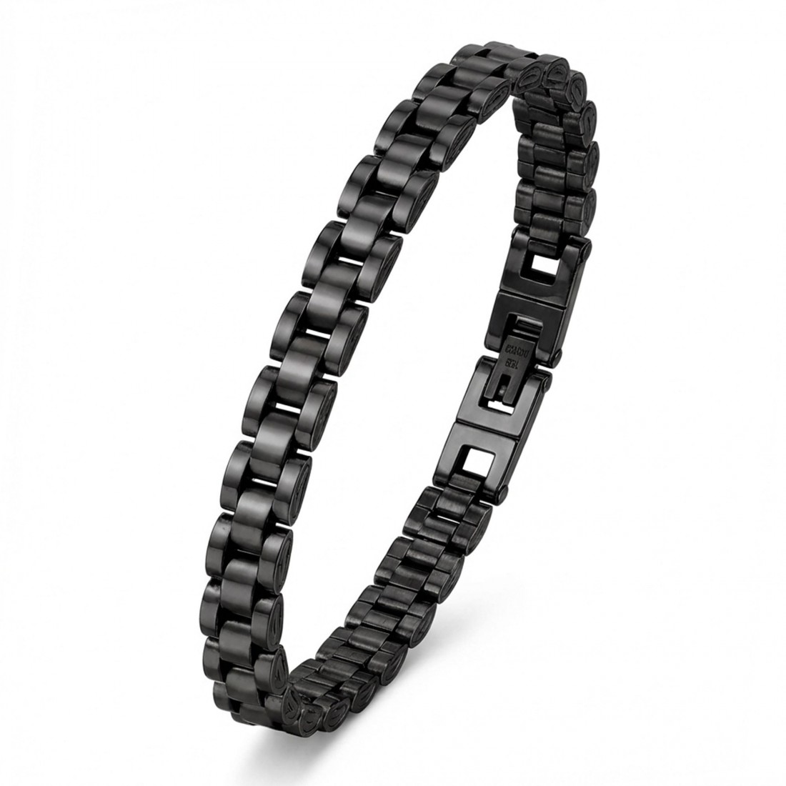 Siyah Ful Çelik Bileklik