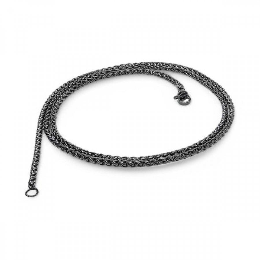 Siyah Renk Çelik Kolye 2.5Mm