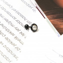 Siyah Tek Taş Piercing