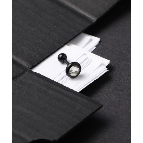 Siyah Tek Taş Piercing