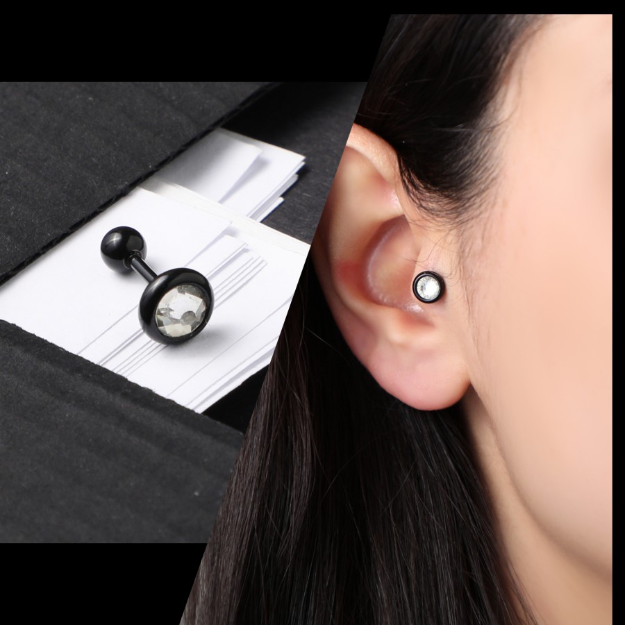 Toptan Siyah Tek Taş Piercing Fiyatları