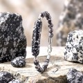 Snowy Obsidian Taşı Bileklik – Toptan Satış