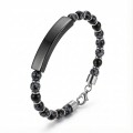 Men's Natural Stone Steel Bracelet 14199