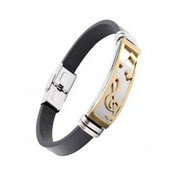 Sol-Fa Anahtarı Nota Çelik Bileklik