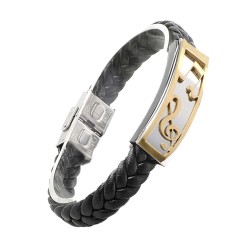 Sol-Fa Anahtarı Nota Çelik Bileklik