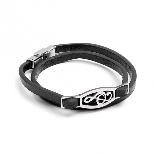 Sol Notalı Dolamalı Çelik Bileklik