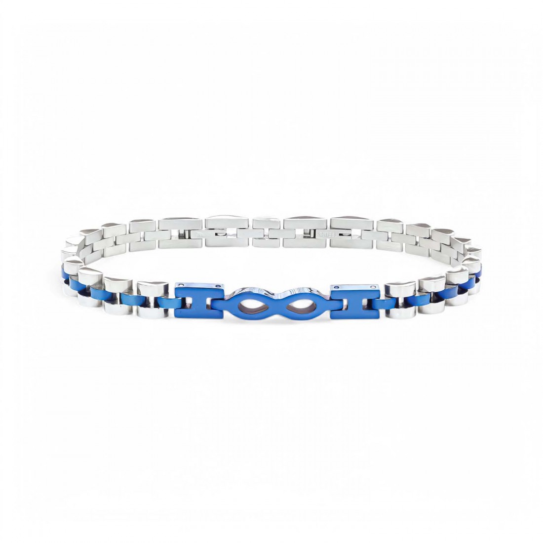 Sonsuzluk Lacivert Ful Çelik Bileklik