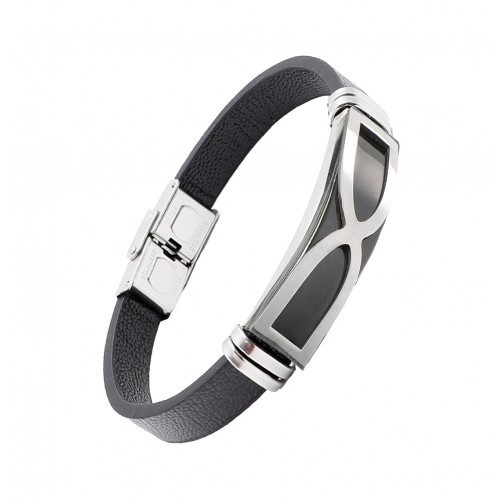 Sonsuzluk Motifli Erkek Çelik Bileklik