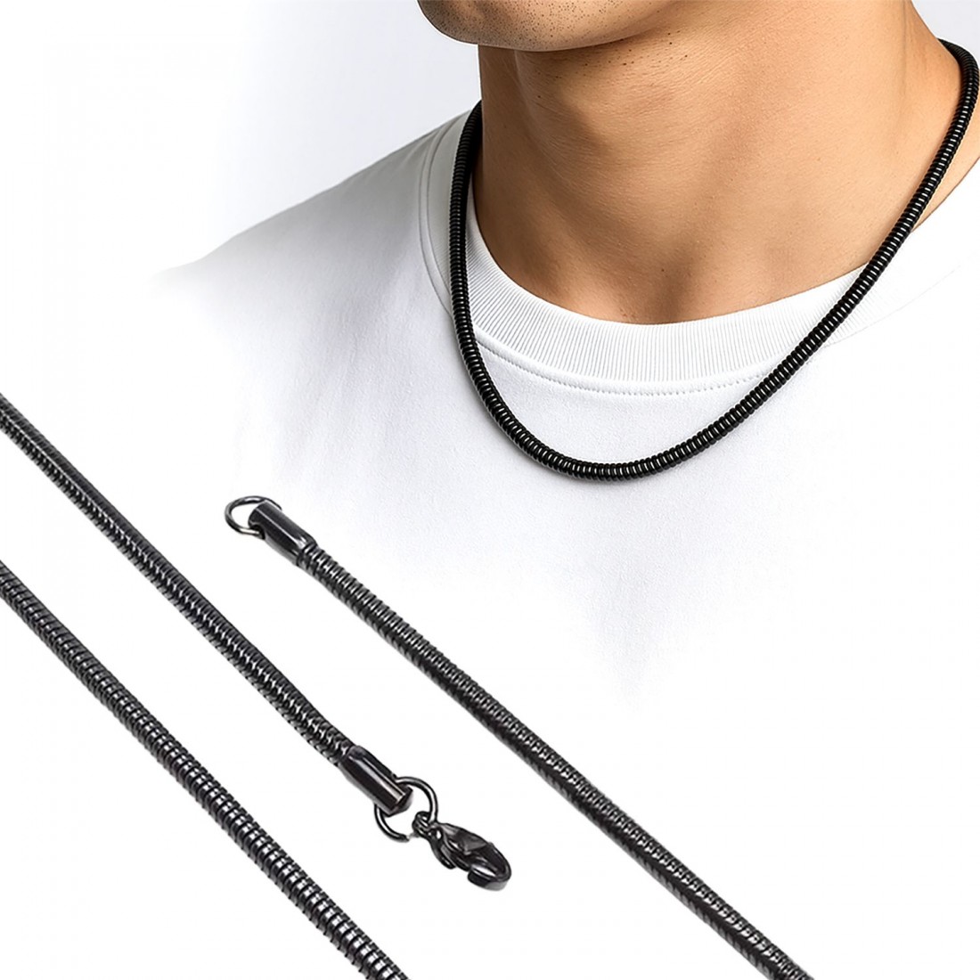 Spiral Çelik Kolye 3Mm