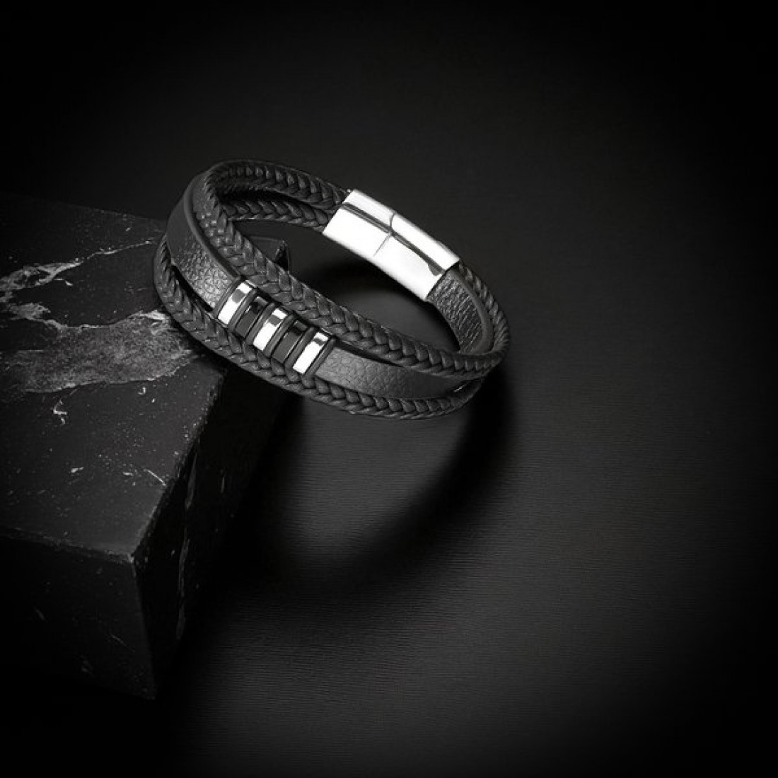 Taba Deri Çelik Halat İsim Yazılabilir Bileklik