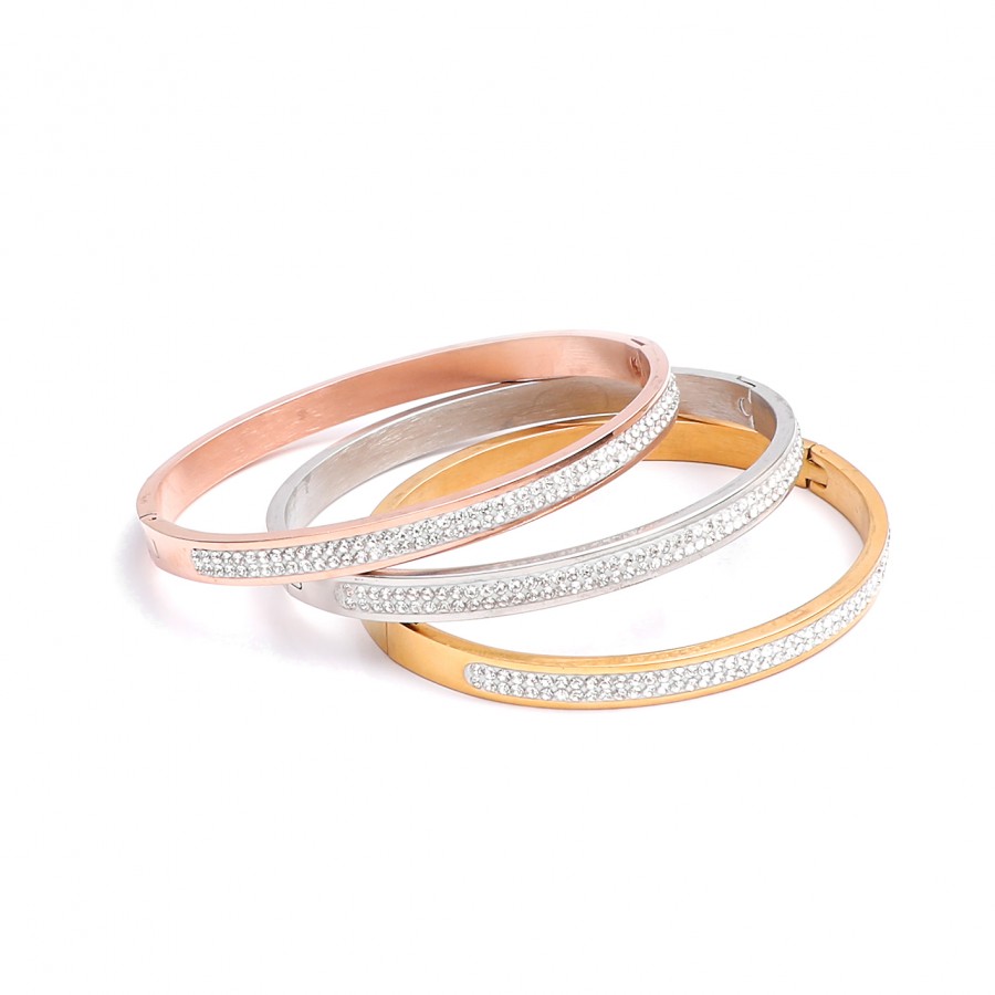 Toptan Taşlı Bayan Çelik Bileklik Modeli Fiyatları