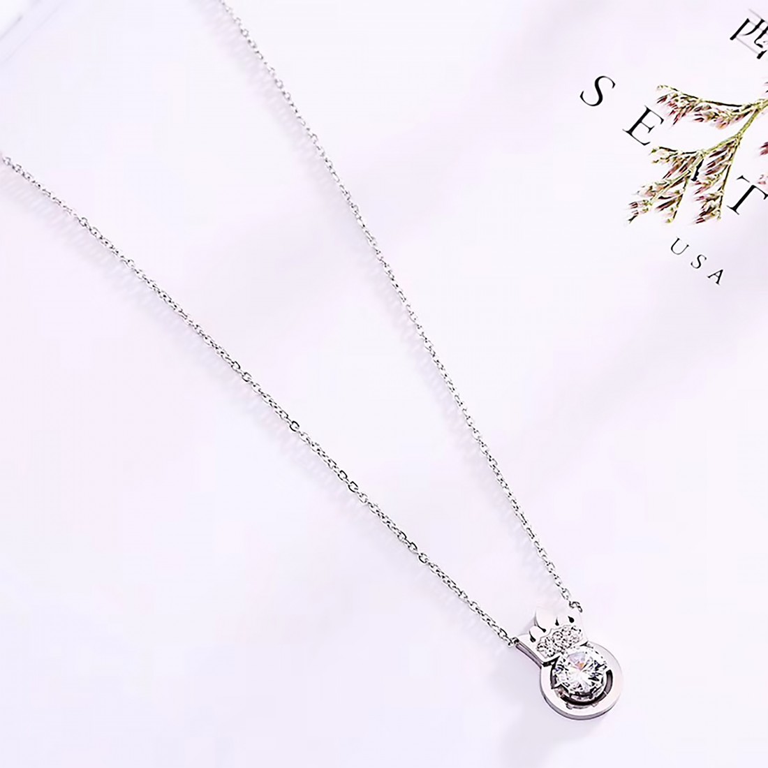 Toptan Taşlı Bayan Çelik Kolye Fiyatları