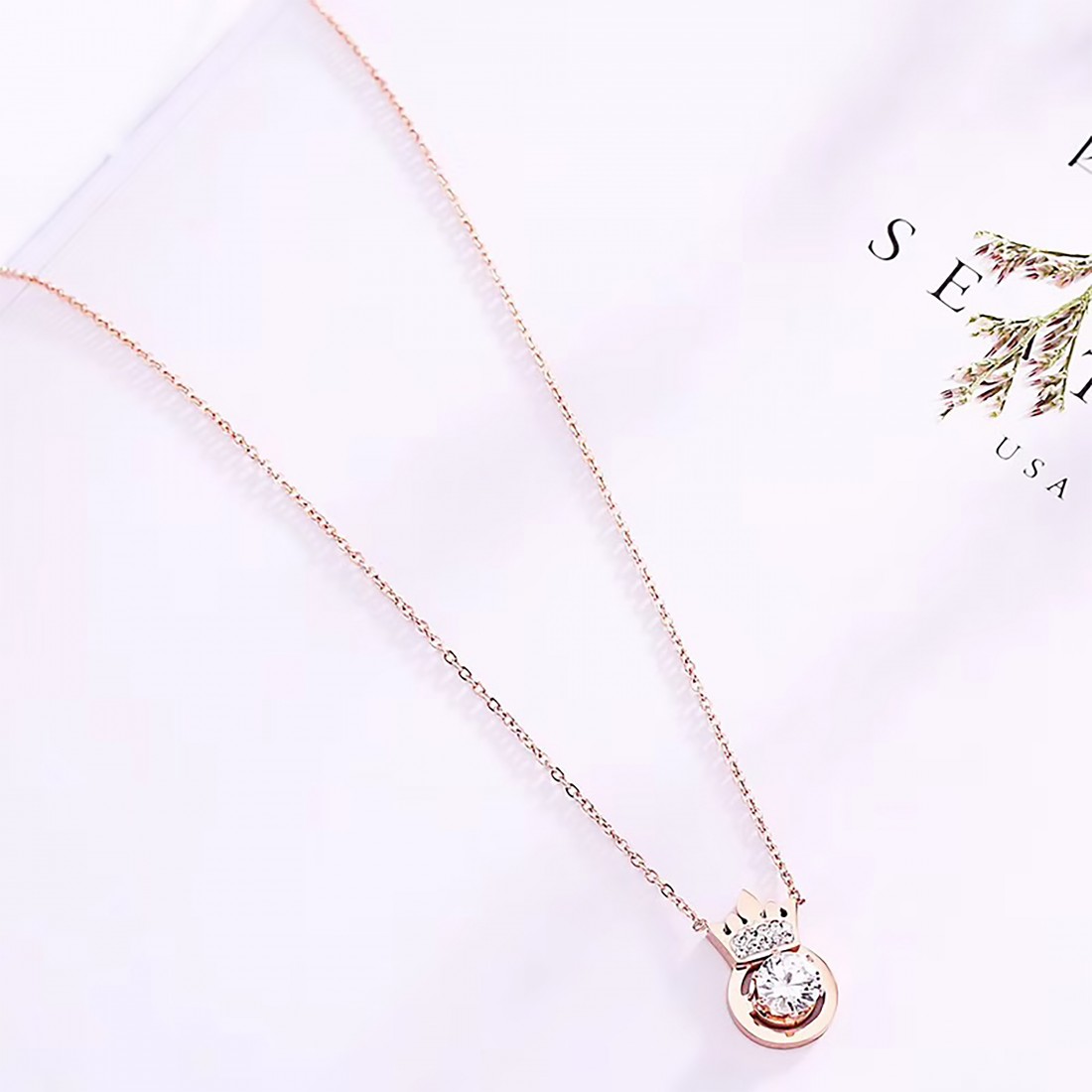 Toptan Taşlı Bayan Çelik Kolye Fiyatları