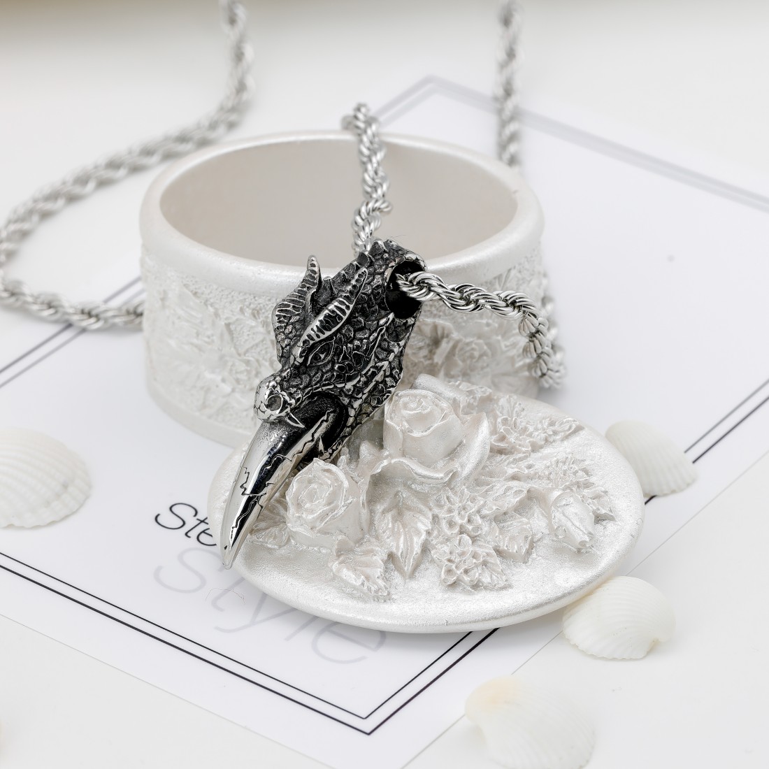 Toptan Tianlong Ejder Çelik Kolye Ucu Fiyatları