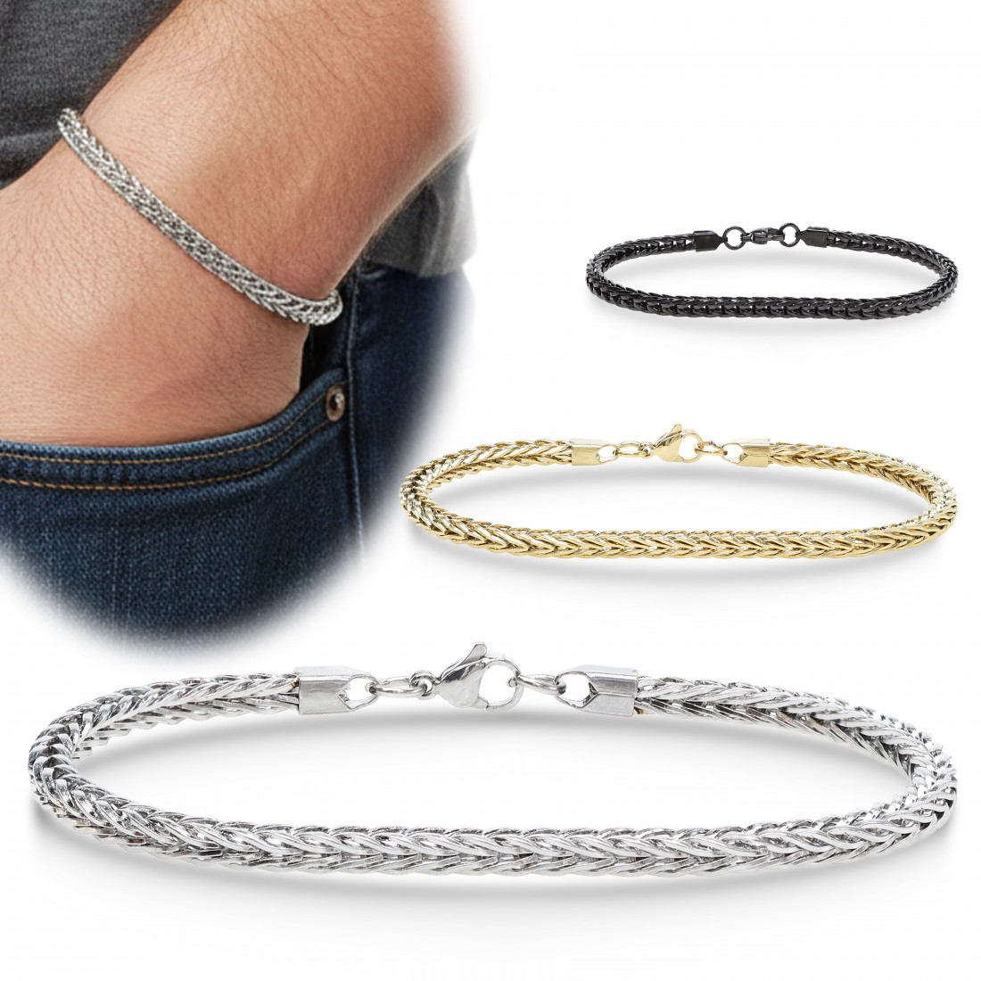 Men's Full Steel Bracelet 13916