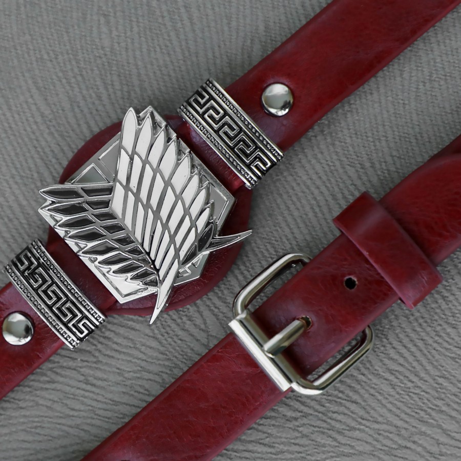 Toptan Titan Bilezik Scout Alay Anime Deri Bileklik Fiyatları