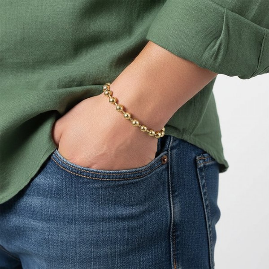 Top Çelik Zincir Bileklik 6mm