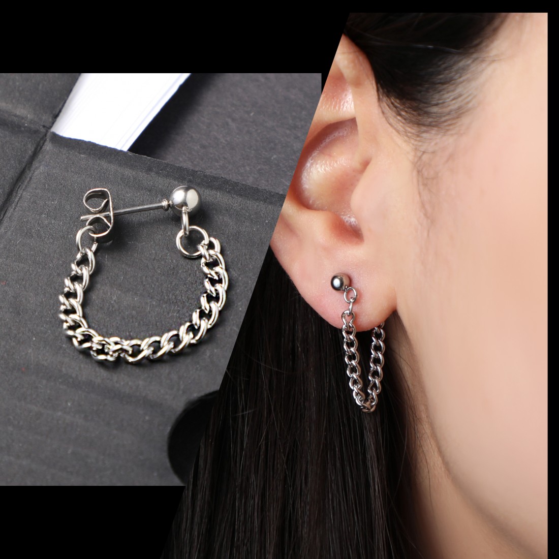 Toptan Top Zincirli Çelik Küpe Fiyatları