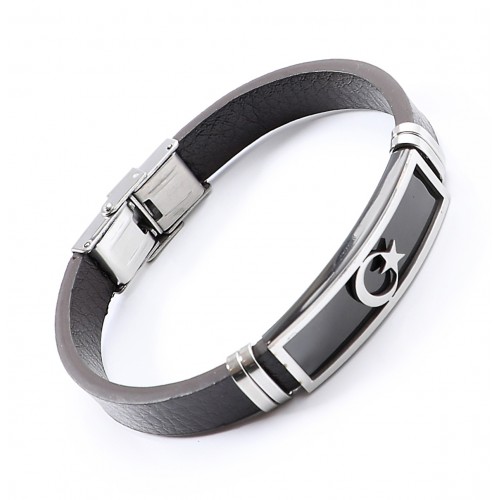 Türk Bayraklı Çelik Bileklik