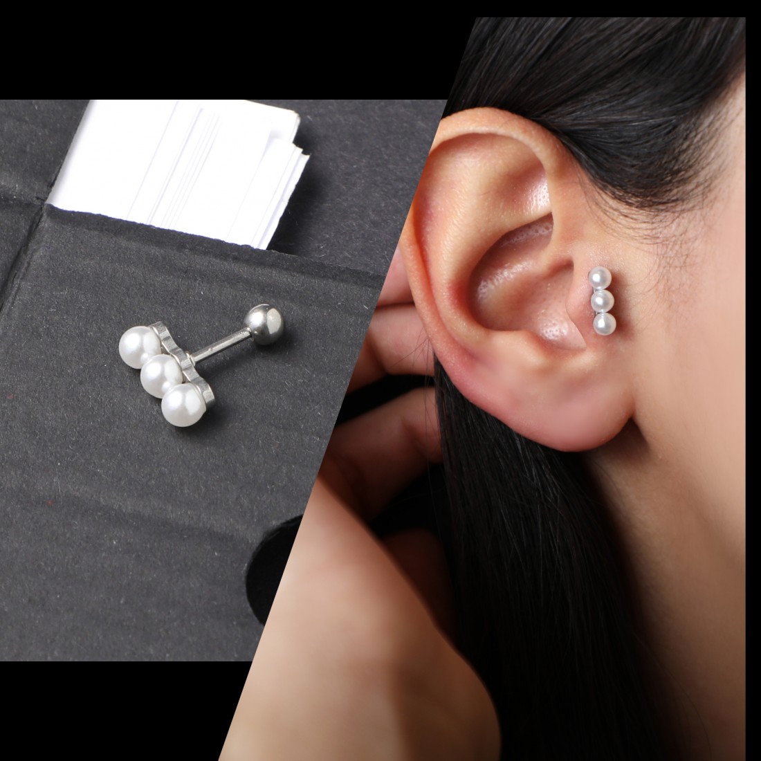 Toptan Üç İncili Tragus Piercing Fiyatları