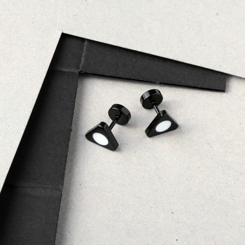 Üçgen Taşsız Küpe