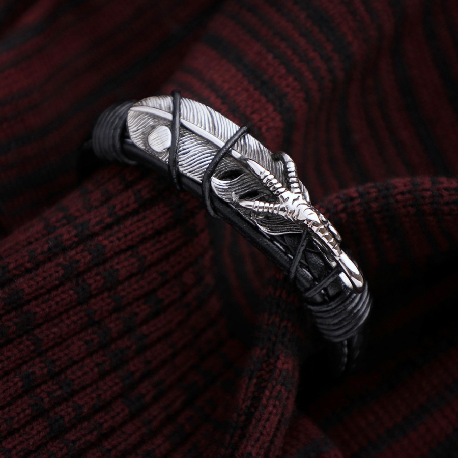 Toptan Yaprak Modeli 316L Ayar Çelik Ve Orjinal Deri Billeklik Fiyatları