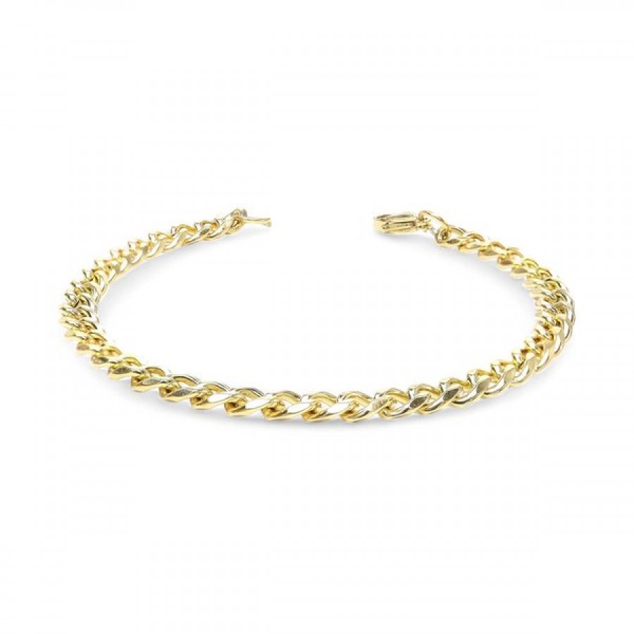 Yassı Mariner Sarı Çelik Zincir Bileklik 1.6X6Mm