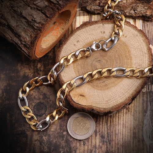 Yassı Zincir Modelli Çelik Kolye