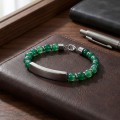 Men's Natural Stone Steel Bracelet 14201