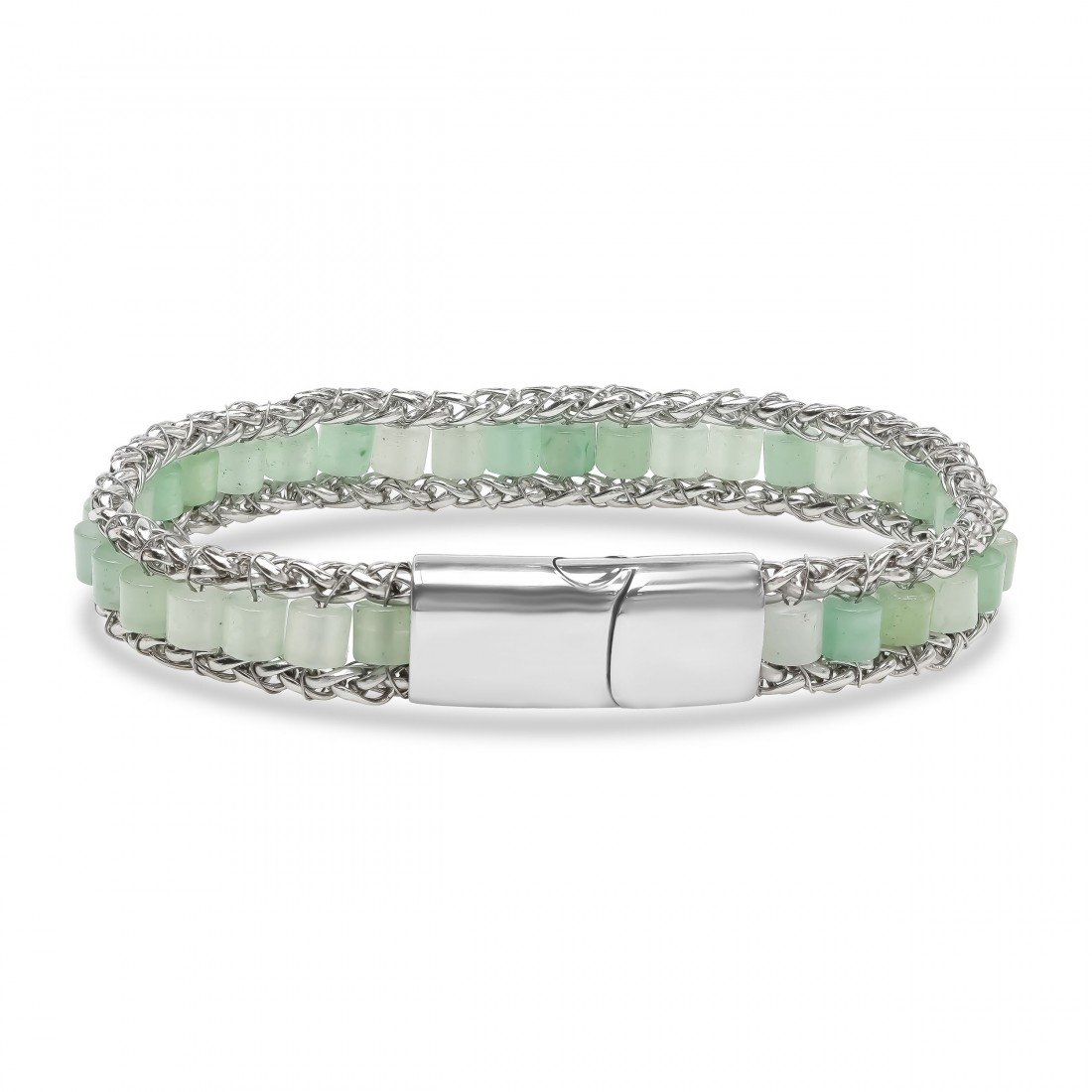 Men's Natural Stone Steel Bracelet 14036