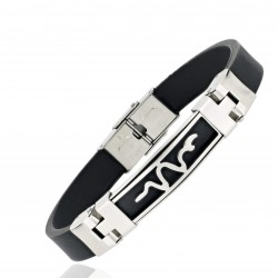 Yılan Figürlü Çelik Bileklik