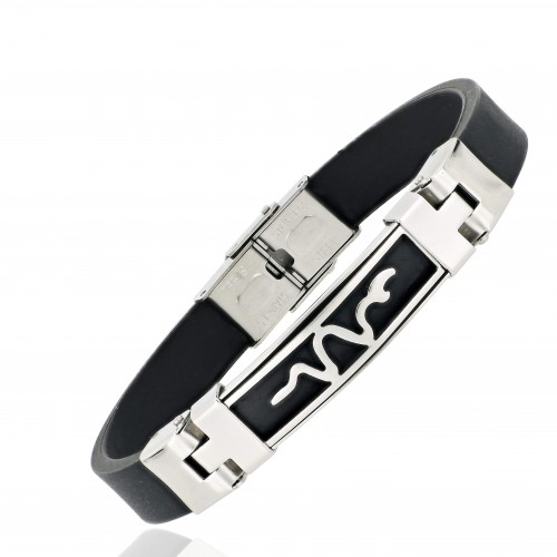 Yılan Figürlü Çelik Bileklik