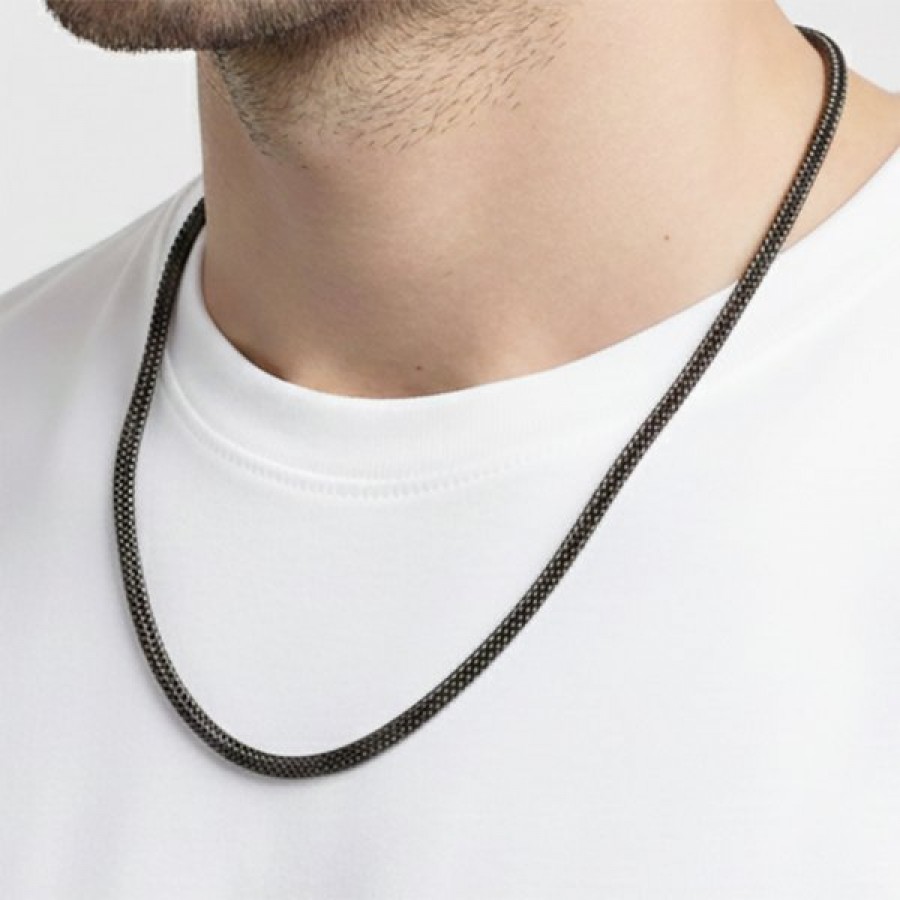 Yılan Zincir Modeli Çelik Kolye 2Mm