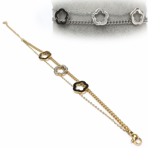 Yonca Modeli Kadın Çelik Bileklik