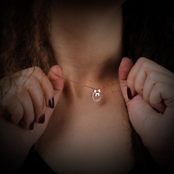 Zikon Taş Ve Fiyonk Bayan Çelik Kolye