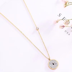 Zirkon Daş Bezeli Bayan Çelik Kolye