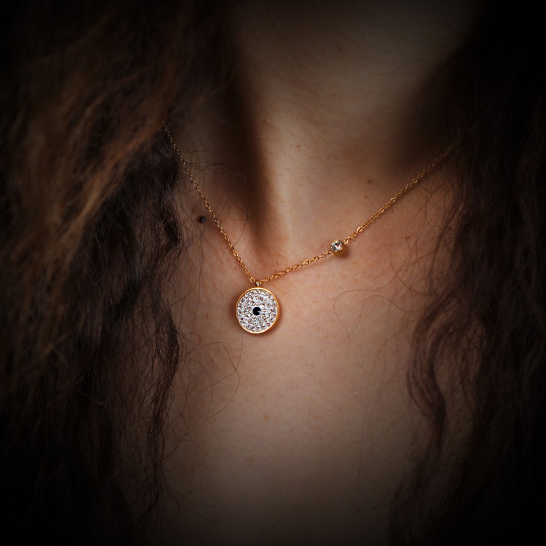 Toptan Zirkon Daş Bezeli Bayan Çelik Kolye Fiyatları